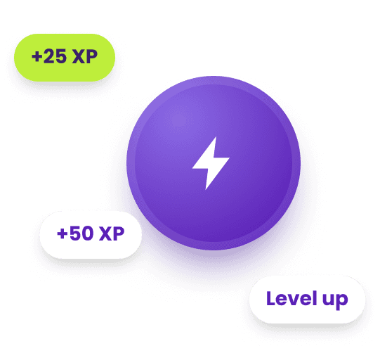 Earn XP by Solving Quizzes graphic